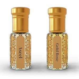 Aseel & Gold Rose Original Pure Long Lasting Attar By Noman Combo ...