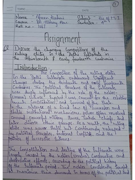 BA History Semester 4: Changing Ruling Elites in the Delhi Sultanate ...
