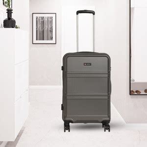 SWISS MILITARY Magnate Hardtop Trolley Bag Cabin Suitcase 4 Wheels - 20 ...