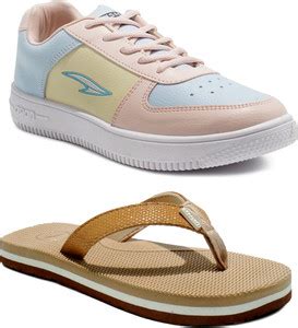 asian Women's Combo Pack Of 2 With Slipper Lightweight Sneakers For ...