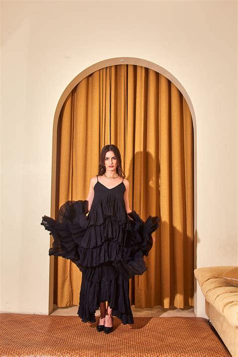 Este Frill Long Dress | Women | Dawn by Dusk – Dusk Attire