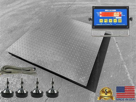 Cambridge 660 Floor Scale 6×6 Platform 10,000 lb with CSW10AT Indicator (USA Made) - Prime USA ...