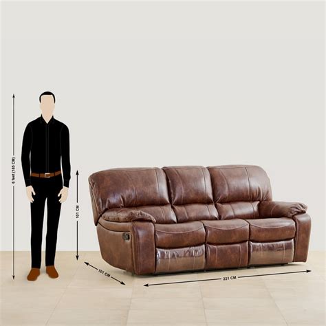 Buy Harvey Nappa 3-Seater Recliner - Brown from Home Centre at just INR ...