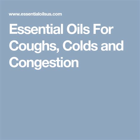 essential oils good for congestion