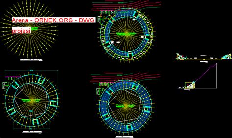 Arena dwg projesi - Autocad Projeler