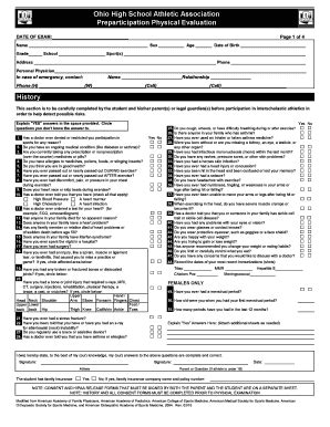 Sports Physical Form - Tecumseh Local Schools - Fill and Sign Printable ...