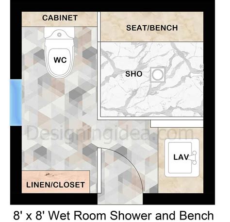 5 Stylish 8x8 Bathroom Layout Designs with a Shower
