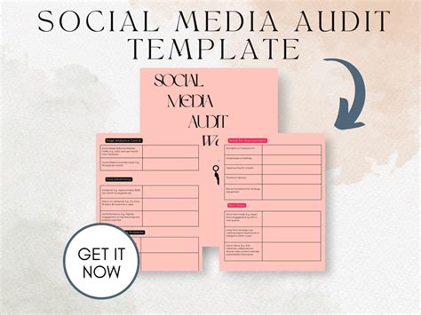 Editable Social Media Audit Template Aesthetic Social Media Audit ...