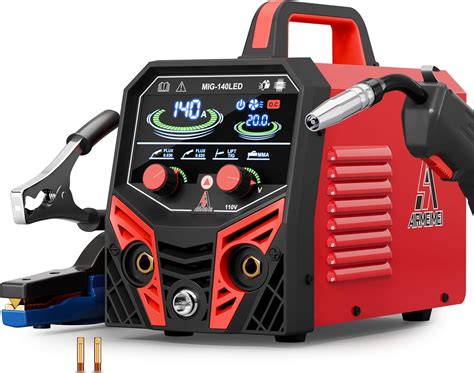 AWT MIG Welder 140Amp, Flux Core MIG Welder/Stick 2 in 1 Welding Machine, Welder Machine 110V ...
