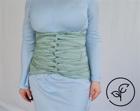 Stomach Wrap 17-Yard Bengkung Postpartum Wrap - Unbleached Cotton Belly ...