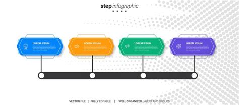 Stage infographics template diagram with rectangle horizontal shape ...