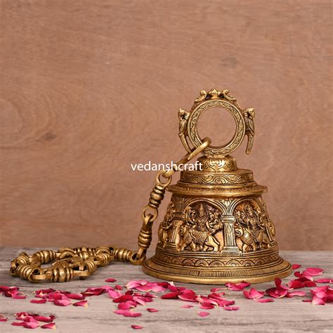 Brass Superfine Durga Wall Hanging Temple Bell (32.5 Inch) – Vedansh Craft
