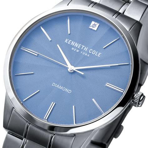 Buy Online Kenneth Cole Blue Dial Stainless Steel Strap Watch For Men ...