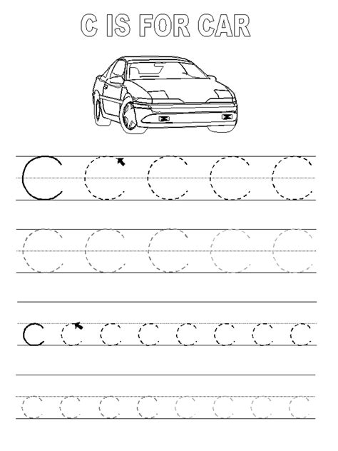 Trace Letter C Worksheets | Activity Shelter