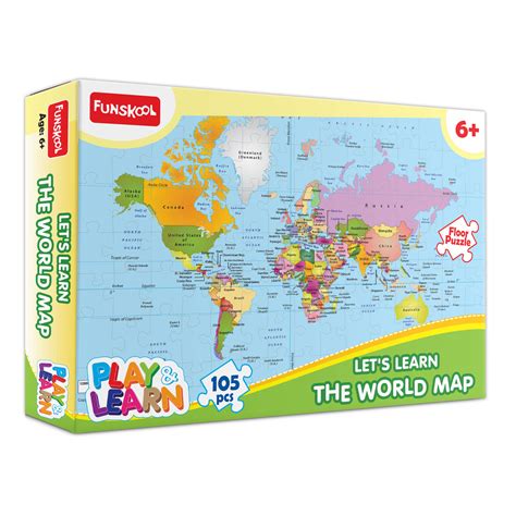 World Map Puzzle Game - FUNSKOOL - Get By Web