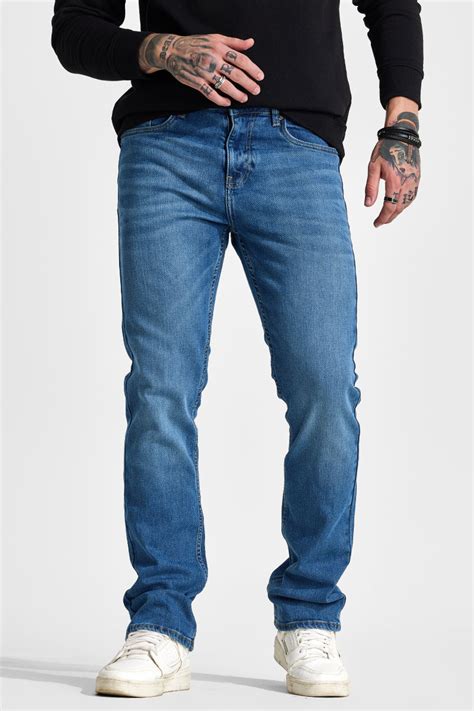 Buy Men's Blue Straight Fit Jeans Online | Snitch – SNITCH