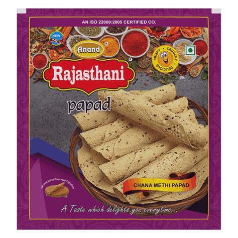 Chana Methi Papad, Handcrafted Crispy Papadum with Authentic Chickpea ...