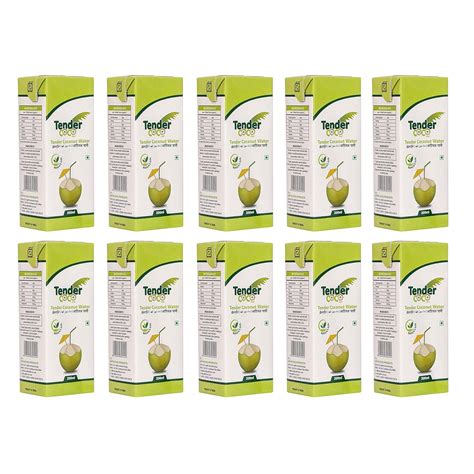 Tender COCO 100% Natural Tender Coconut Water, Tetra Pack 200ml (Pack ...
