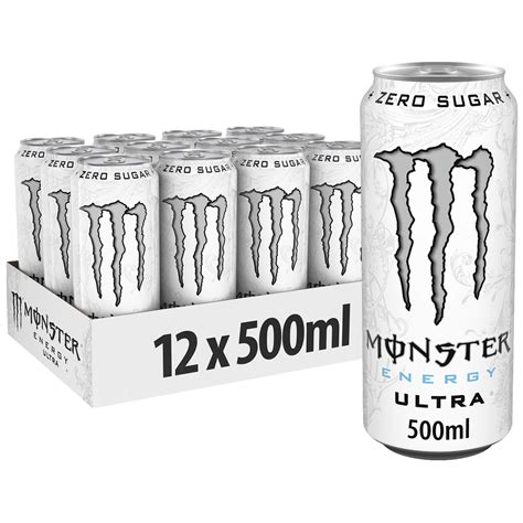 Monster Energy Ultra White Energy Drink, 500ml x 12 Pieces : Amazon.ca ...