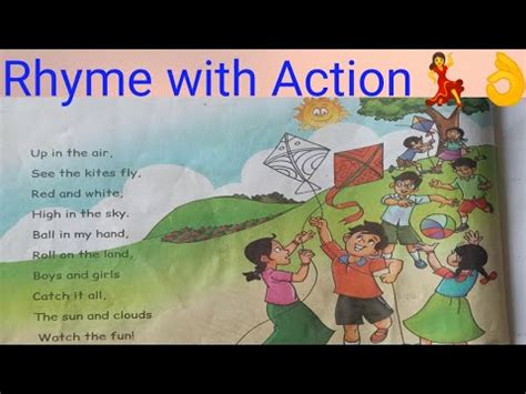 up in the air rhyme with action#1stclassrhymes #englishrhymes # ...