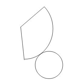 如图，沿着圆锥的母线，把一个圆锥的侧面展开，得到一个扇形，这个扇形的弧长等于圆锥底面的周长，而扇形的半径等于圆锥的母线的长．