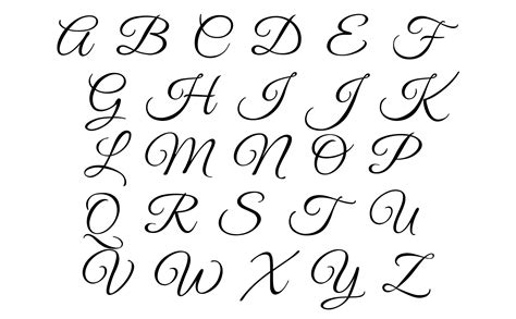 Cursive Letter N Stencil