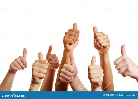 Group of People Holding Thumbs Up Stock Image - Image of team, concept ...