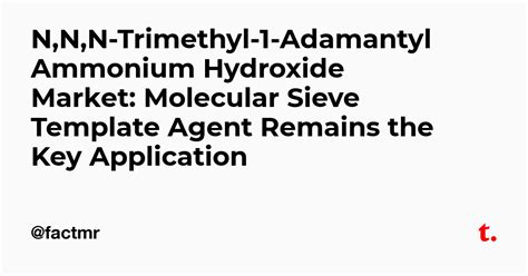N,N,N-Trimethyl-1-Adamantyl Ammonium Hydroxide Market: Molecular Sieve ...
