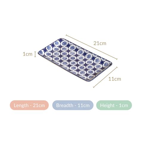 Abstract Design Ceramic Platters Set Of 4 8x4 Inch Online - Premium ...