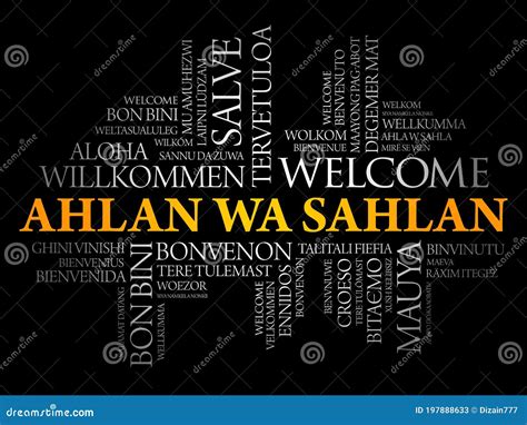 Ahlan Wa Sahlan (Welcome In Arabic) Word Cloud Royalty-Free Stock Photo ...