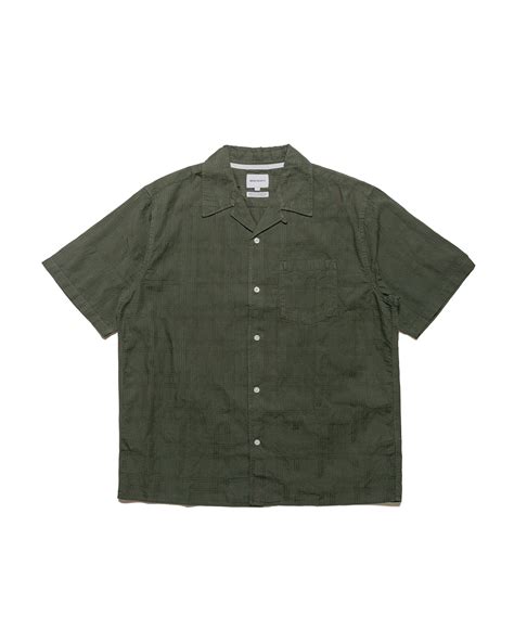 Norse Projects Carsten Relaxed Dobby Check Shirt Spruce Green – lost ...
