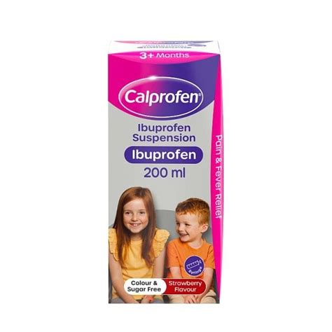 Calprofen Ibuprofen Suspension 3+ Months Sugar Free 200Ml