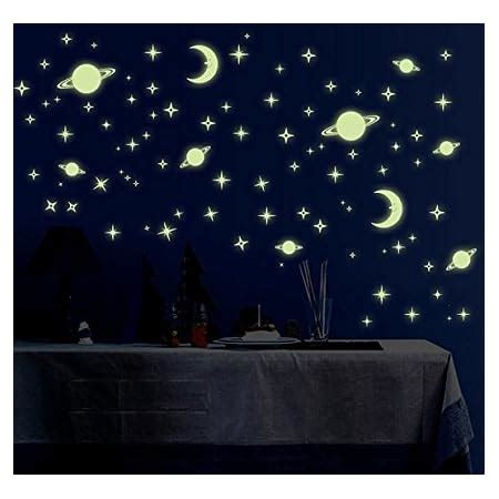 Satya Vipal PVC Magic Night Glowing Radium Stars for Wall Ceiling ...