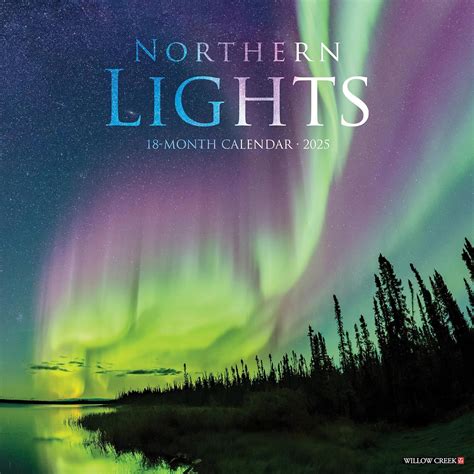 Amazon | Northern Lights 2025 12 X 12 Wall Calendar | Willow Creek ...