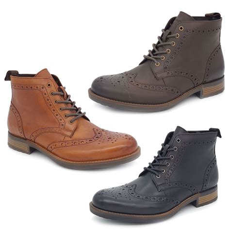 Kingston Brogue Lace Up Boots – Foot Box