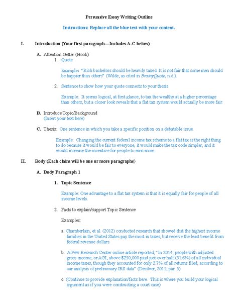 Image result for Sample Paper Outline