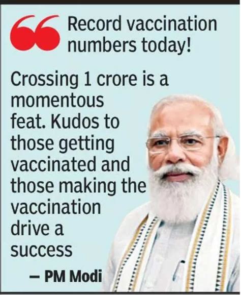 India sets 1-day record, crosses 1 crore jabs on Friday | India News ...