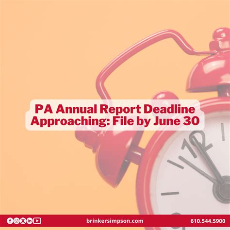 PA Annual Report Deadline Approaching: File by June 30
