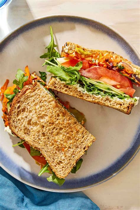 Veggie Sandwich Recipe with Creamy Feta Spread