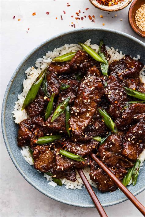 Easy Mongolian Beef has crazy tender beef with a crispy seared edge ...