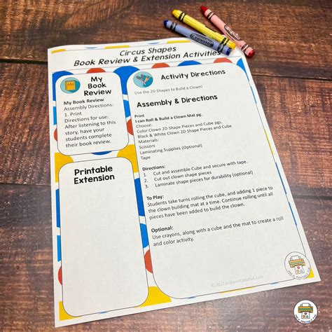 Circus Shapes Pre-K Book Companion