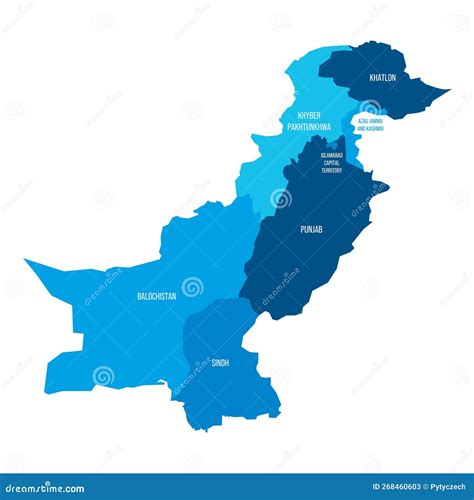 A clickable map of Pakistan exhibiting its administrative units.