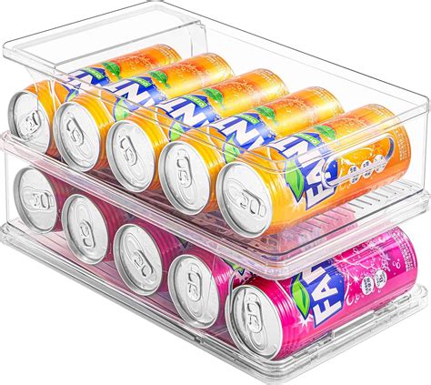 Buy HNNJCK Soda Can Organizer for Refrigerator Stackable, Automatic ...