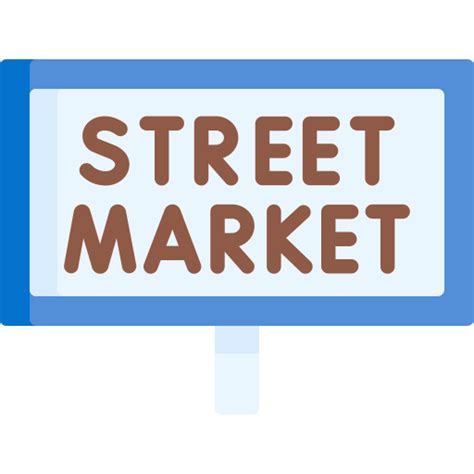 Street market - Free signaling icons
