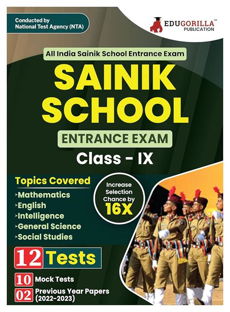 Sainik School Entrance Exam Class IX Book 2024 - 10 Mock Tests and 2 ...