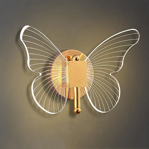 EMNDR Bedside Lamp Butterfly Lamp LED Wall Sconce with Acrylic Light ...