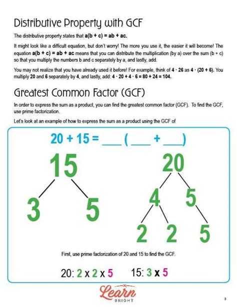Image result for Distributive Property Using GCF