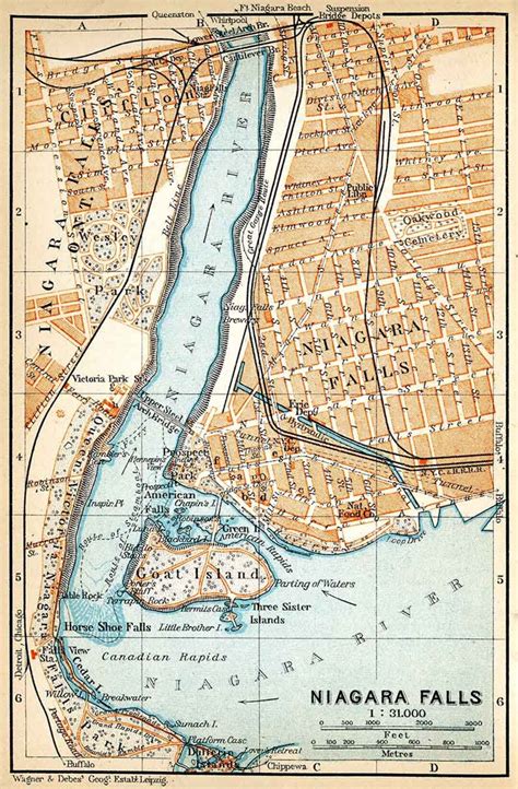 1907 Map of Niagara Falls Canada - Etsy