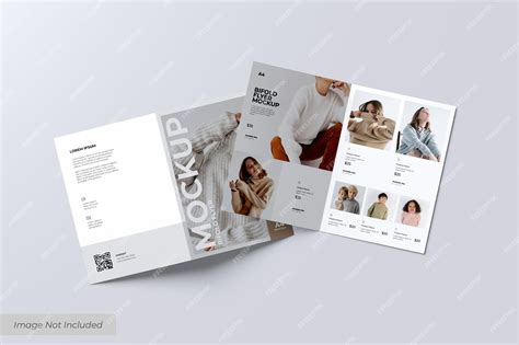 Premium PSD | Portrait bifold flyer mockup