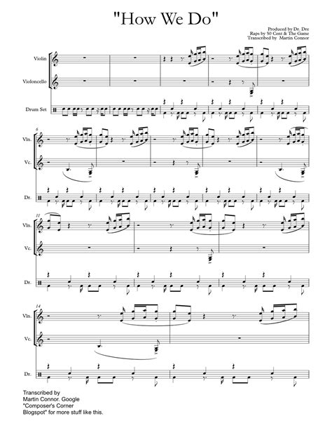 Dr. Dre – “How We Do” Beat Rap Sheet Music – RAP ANALYSIS
